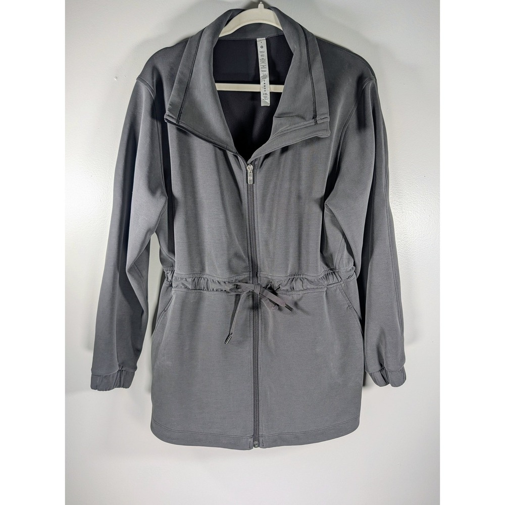Lululemon Softstreme Cinch-Waist Jacket Graphite Grey LW3GNNS Size 8